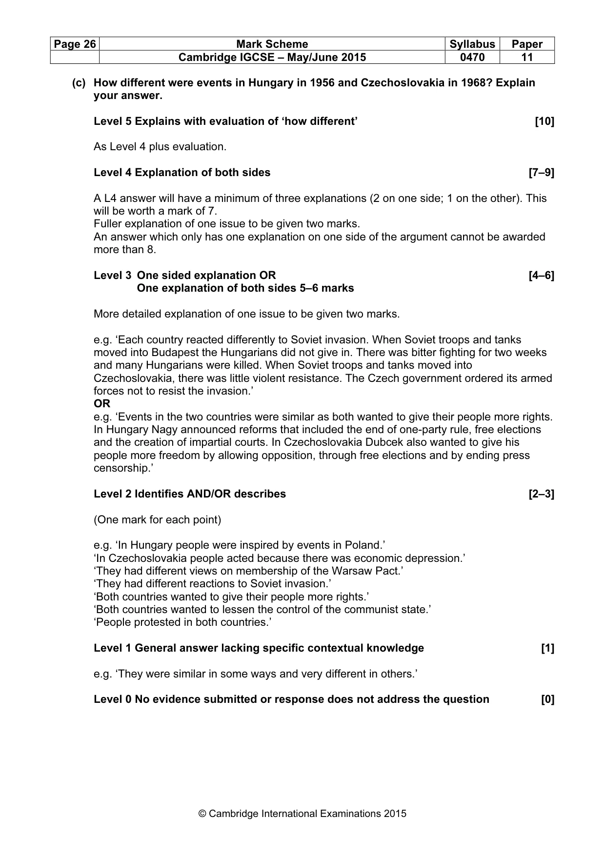 Mark scheme, page 26 of 68