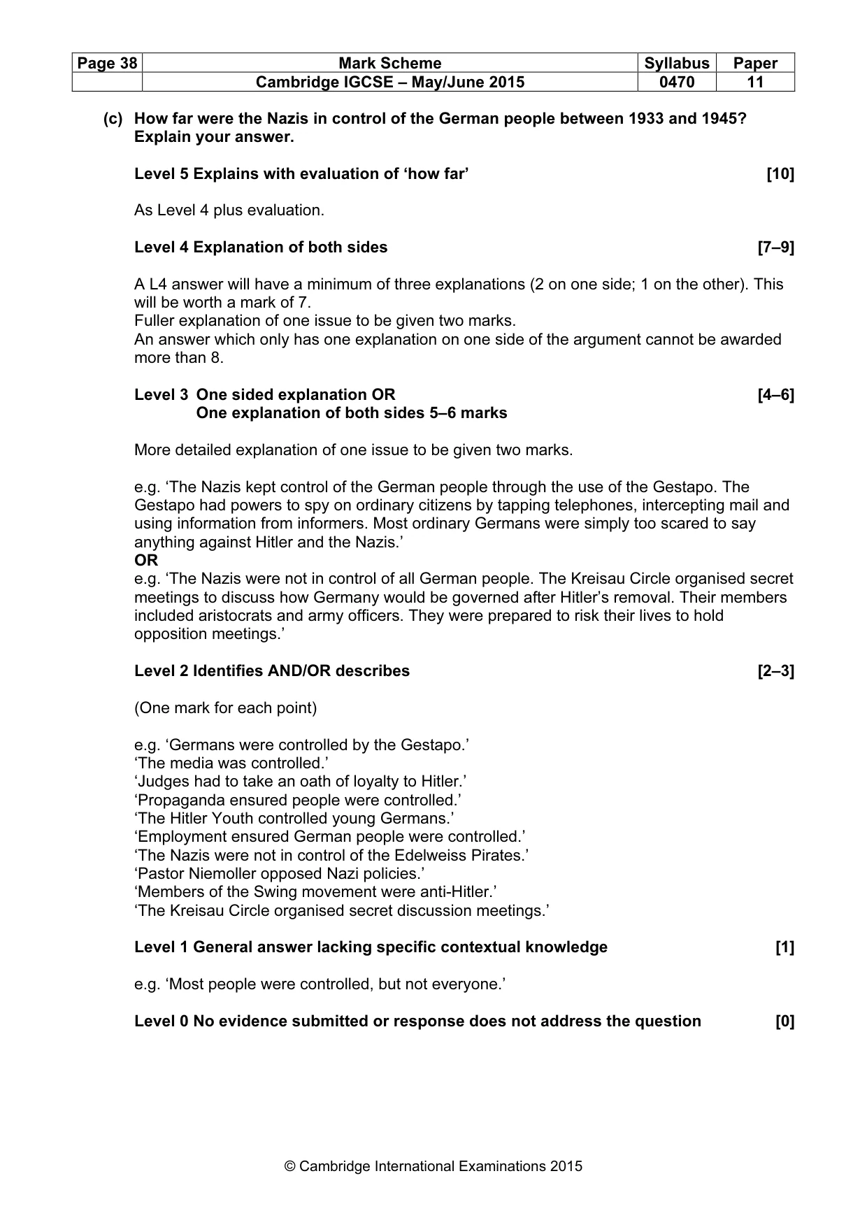 Mark scheme, page 38 of 68