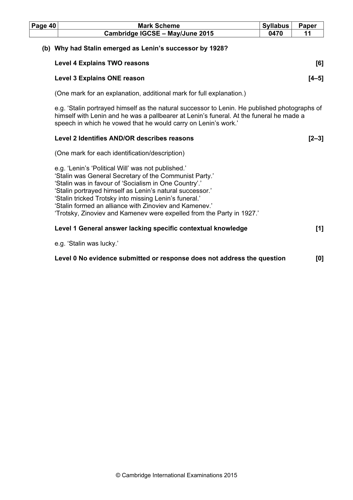 Mark scheme, page 40 of 68