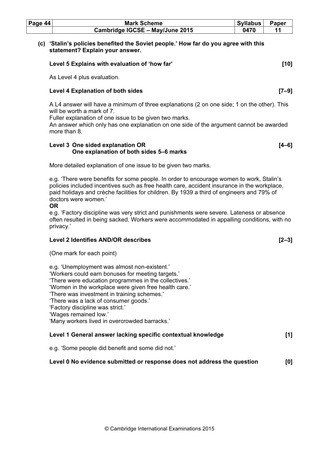 Mark scheme, page 44 of 68