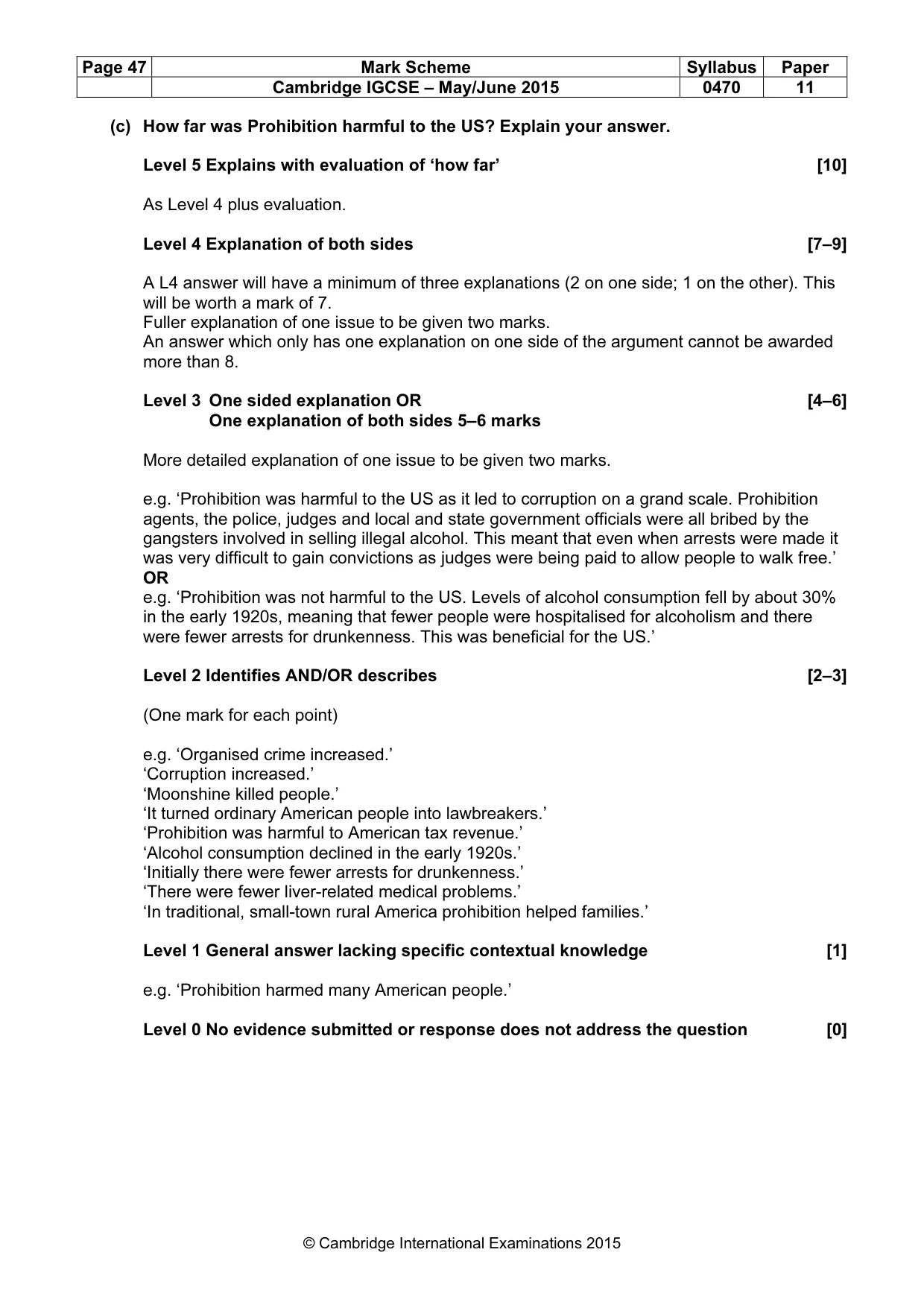 Mark scheme, page 47 of 68