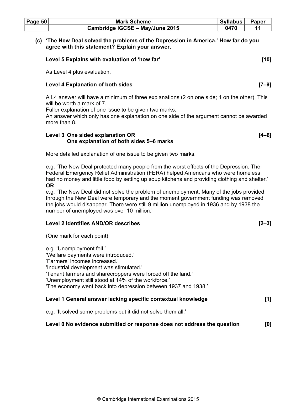 Mark scheme, page 50 of 68
