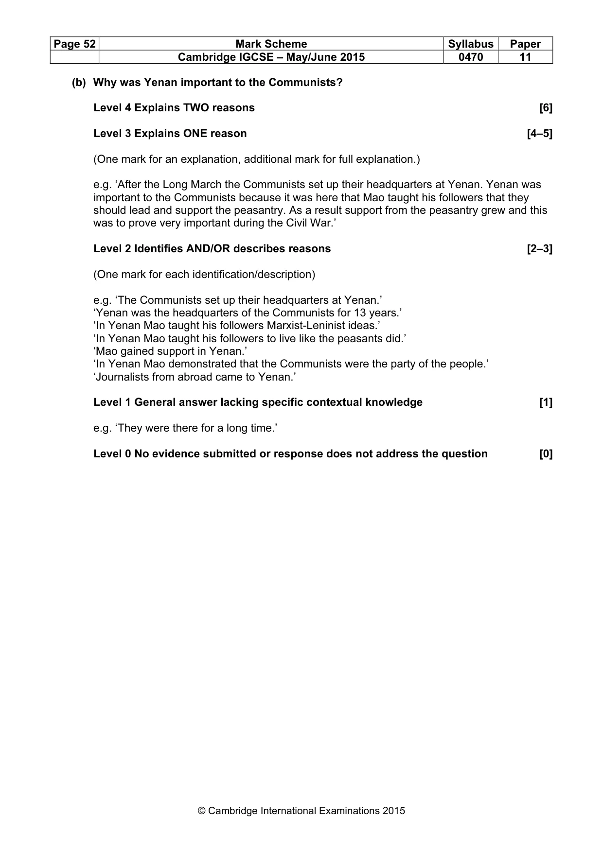 Mark scheme, page 52 of 68