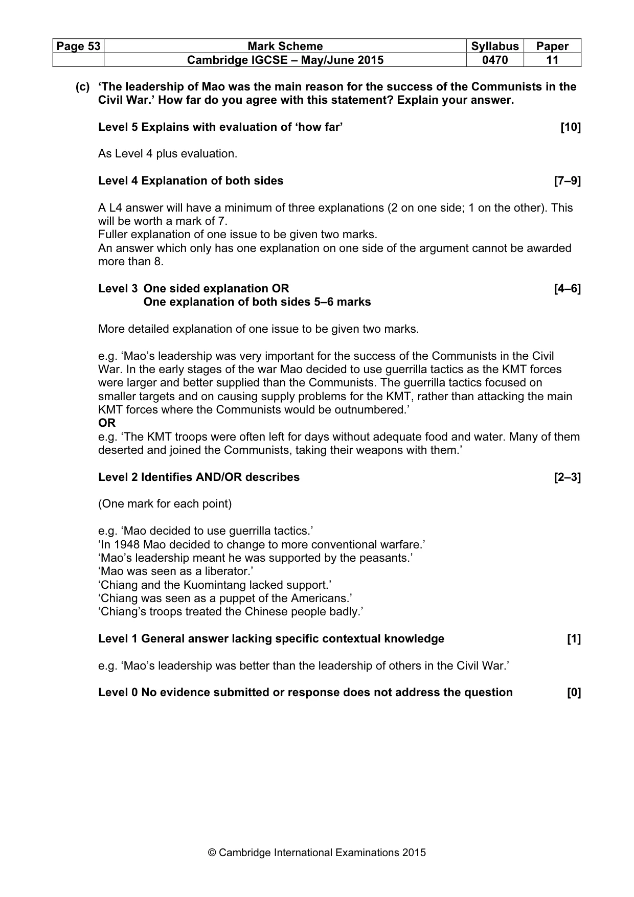 Mark scheme, page 53 of 68