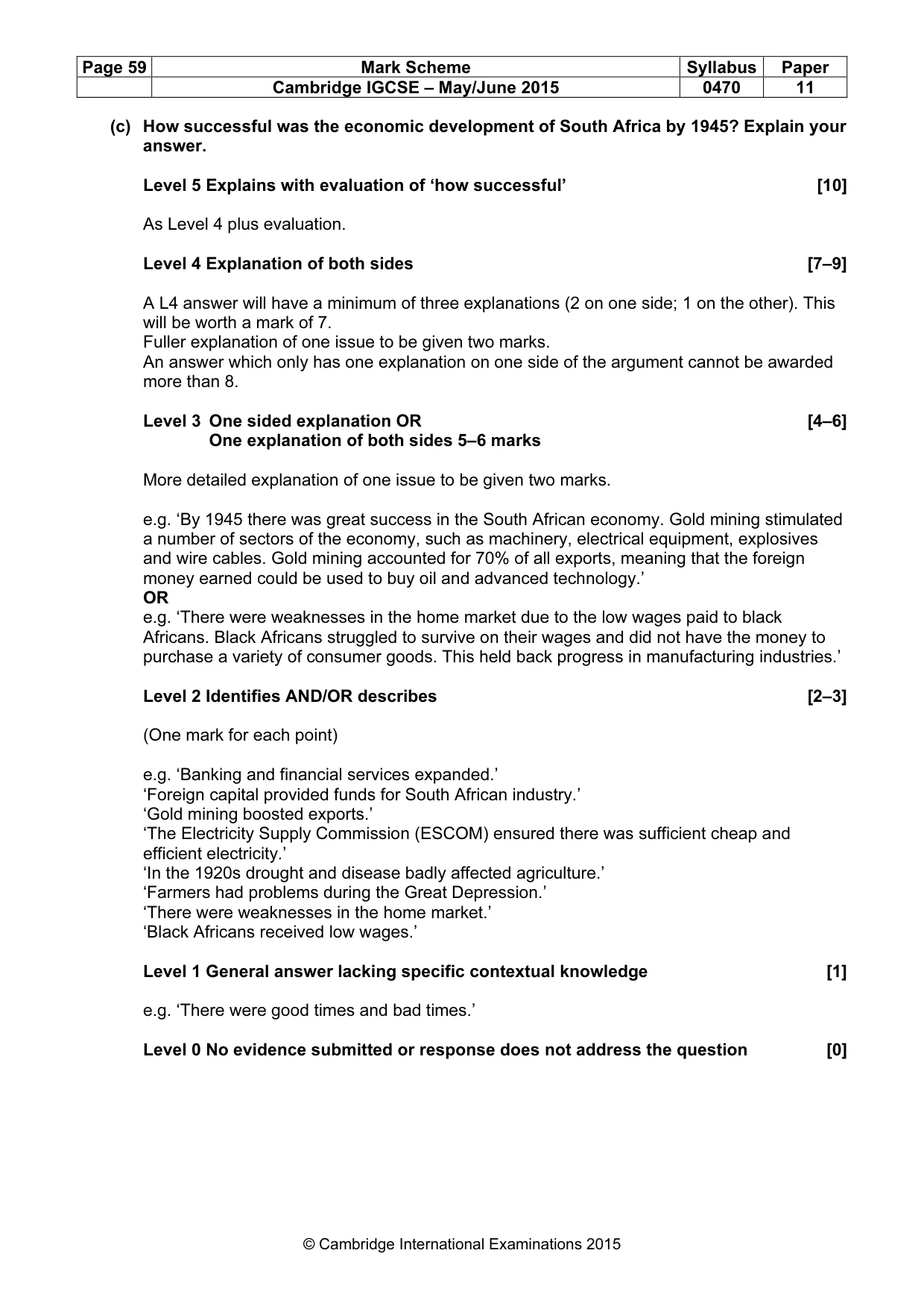 Mark scheme, page 59 of 68