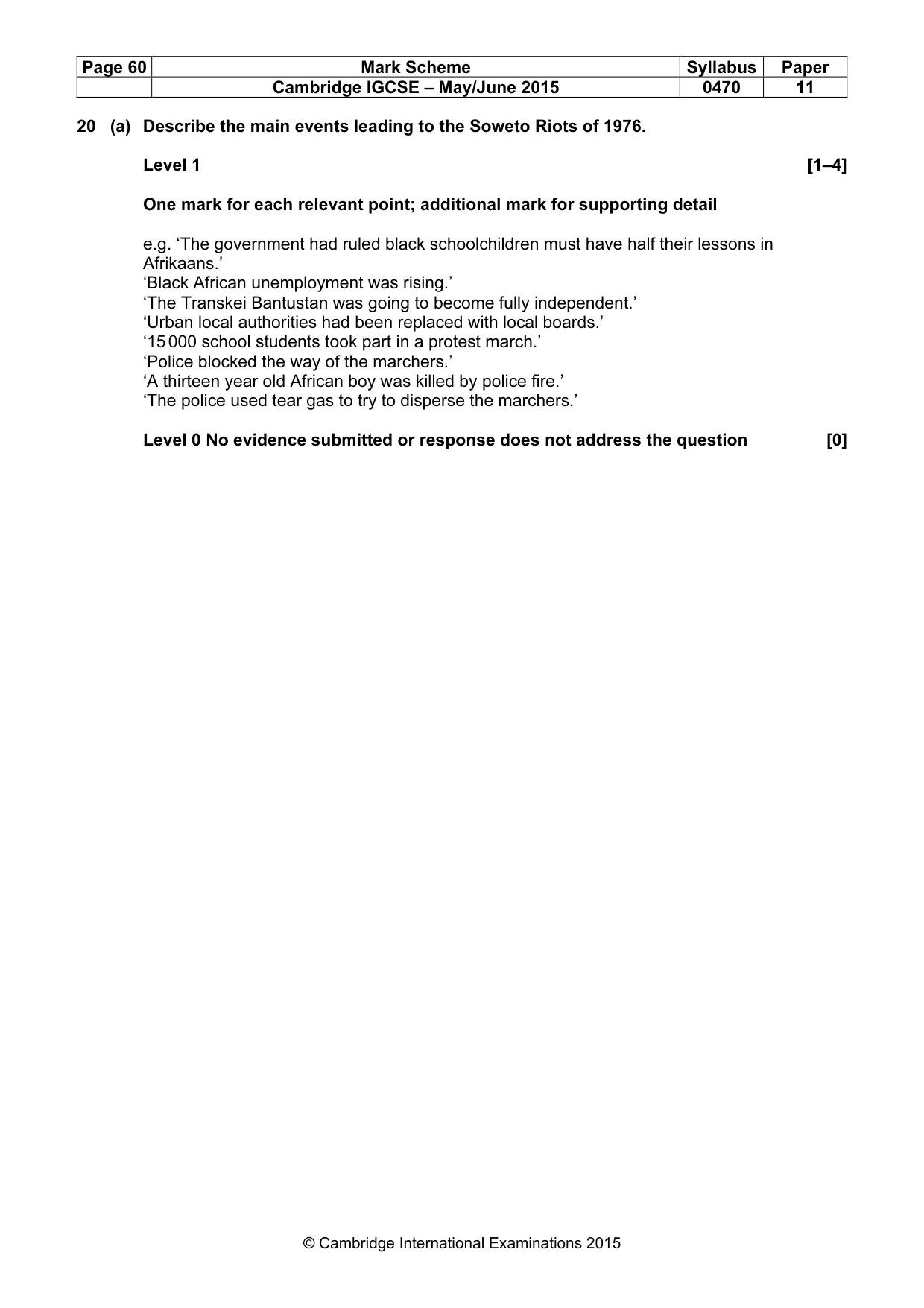 Mark scheme, page 60 of 68