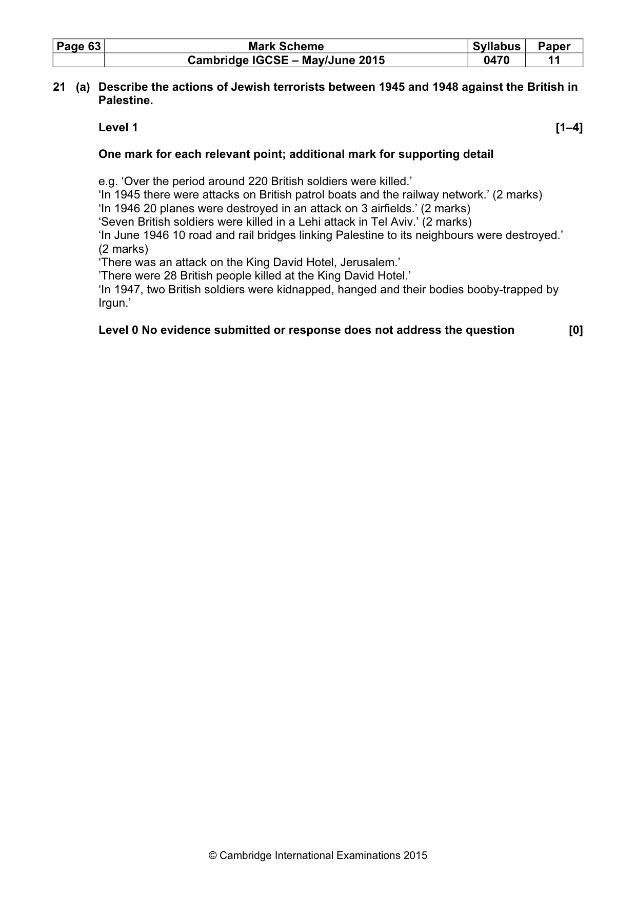Mark scheme, page 63 of 68