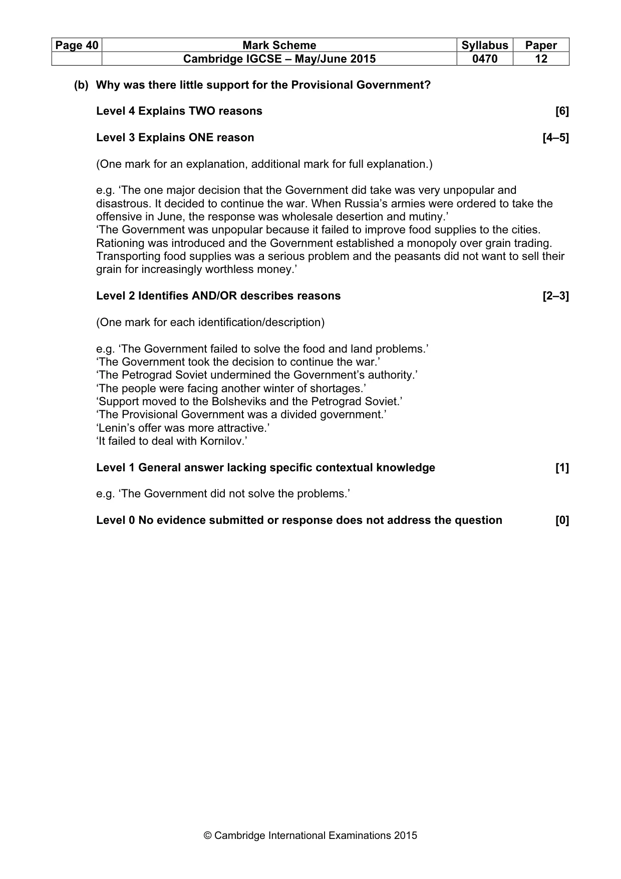 Mark scheme, page 40 of 68