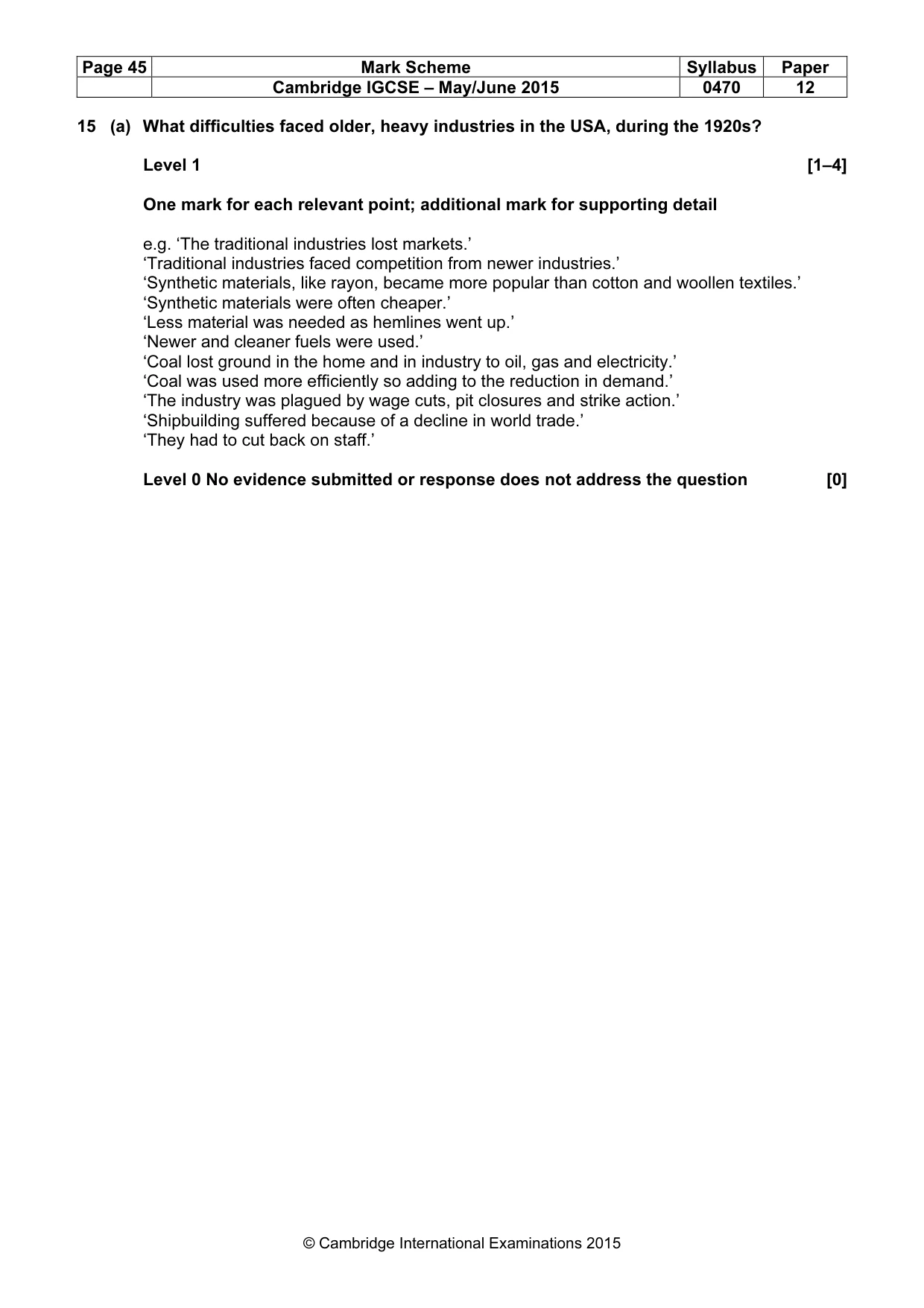 Mark scheme, page 45 of 68