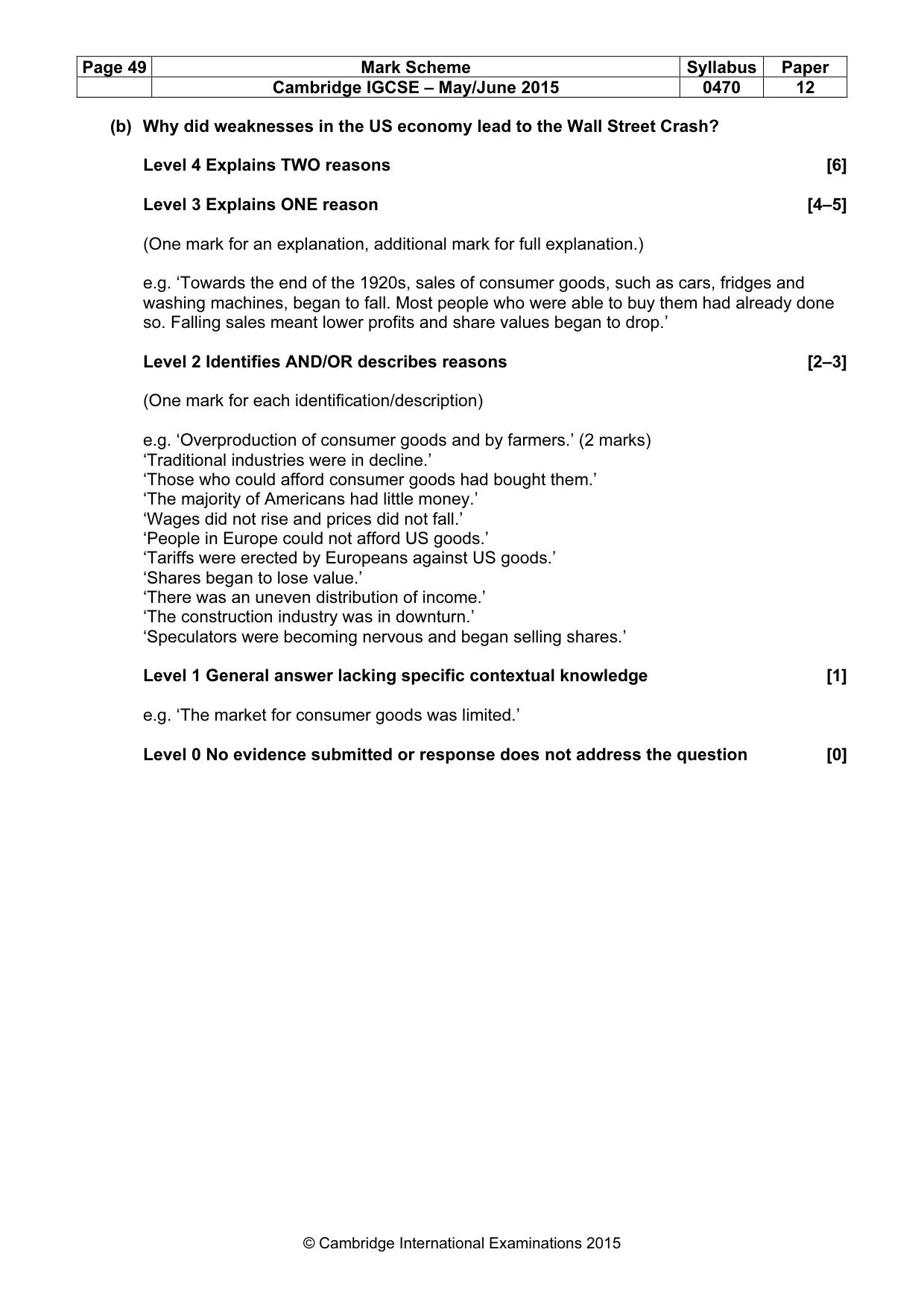 Mark scheme, page 49 of 68