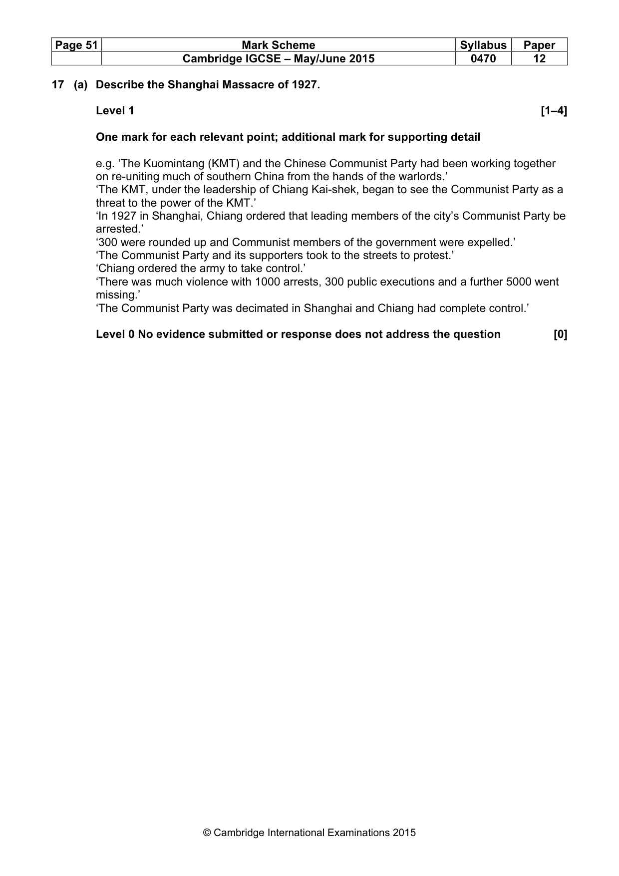 Mark scheme, page 51 of 68