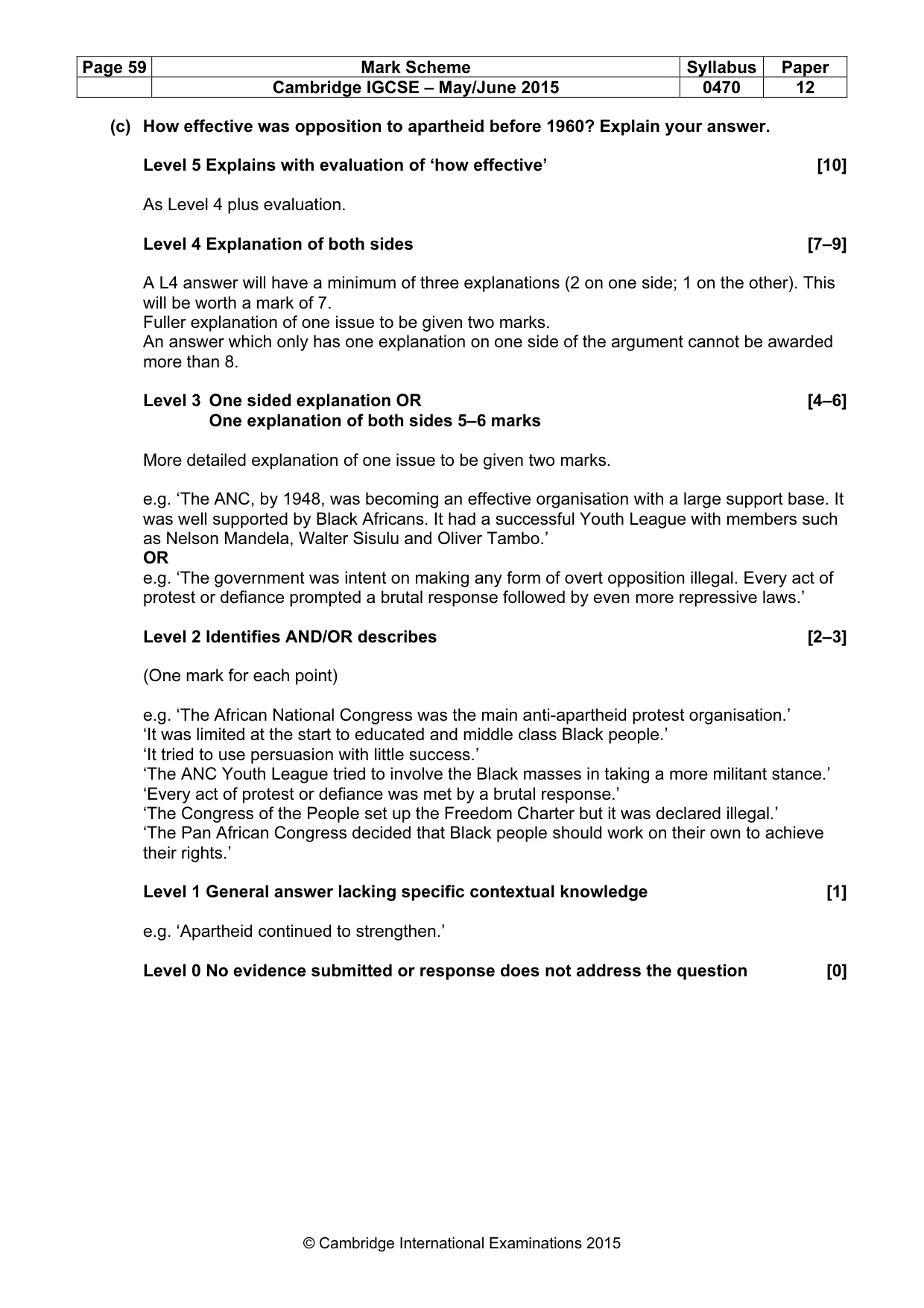 Mark scheme, page 59 of 68
