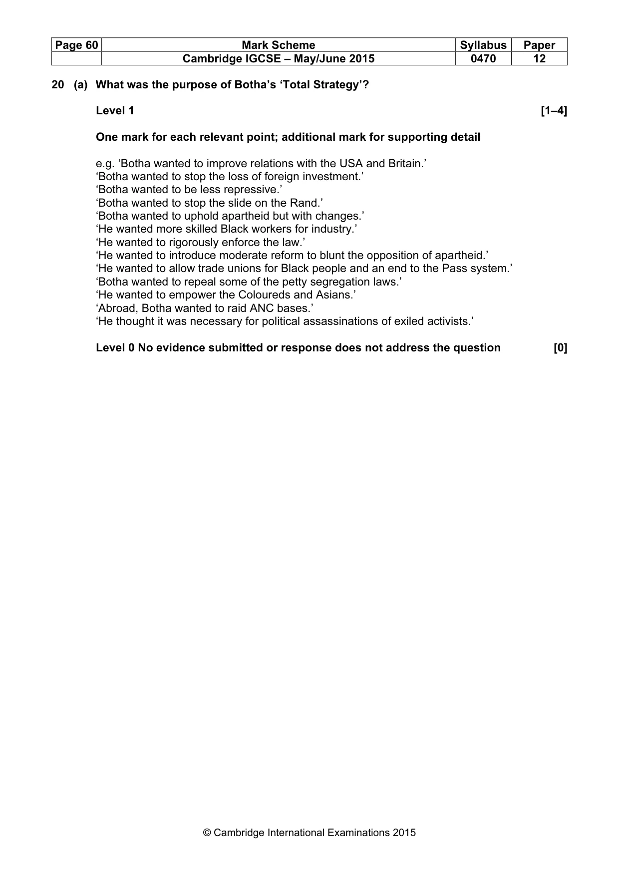 Mark scheme, page 60 of 68