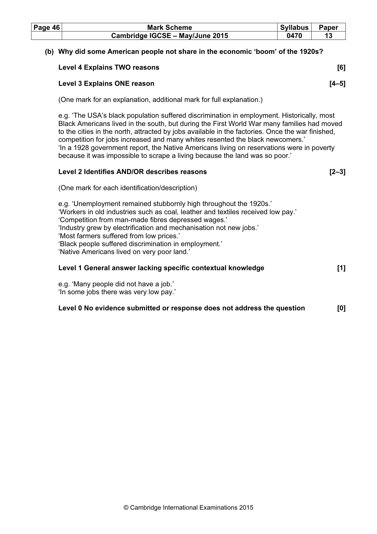 Mark scheme, page 46 of 68