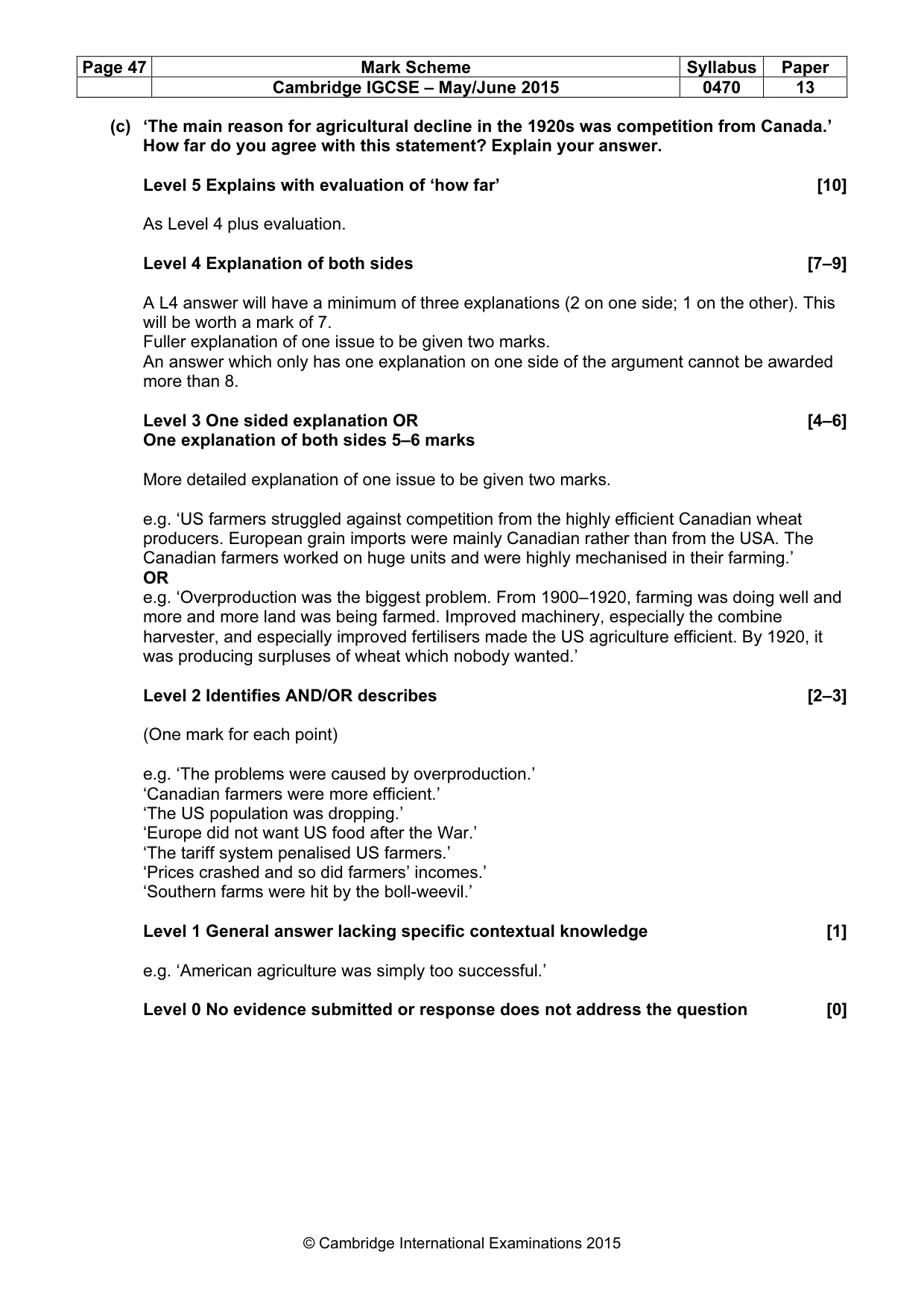 Mark scheme, page 47 of 68