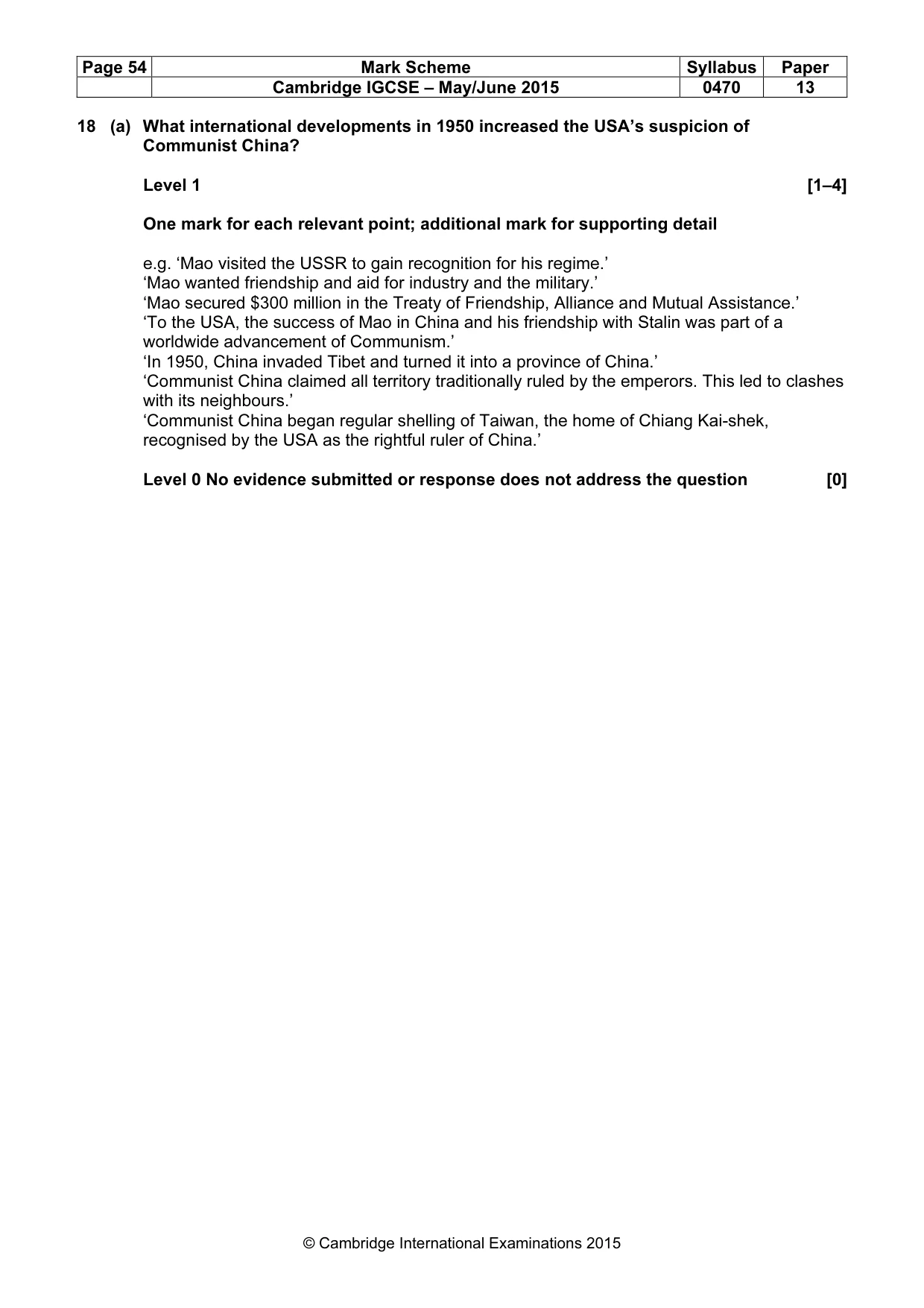 Mark scheme, page 54 of 68