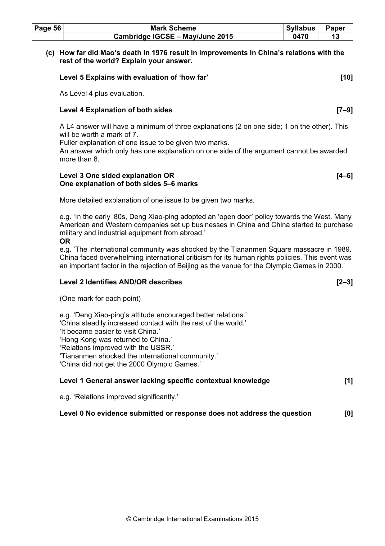 Mark scheme, page 56 of 68