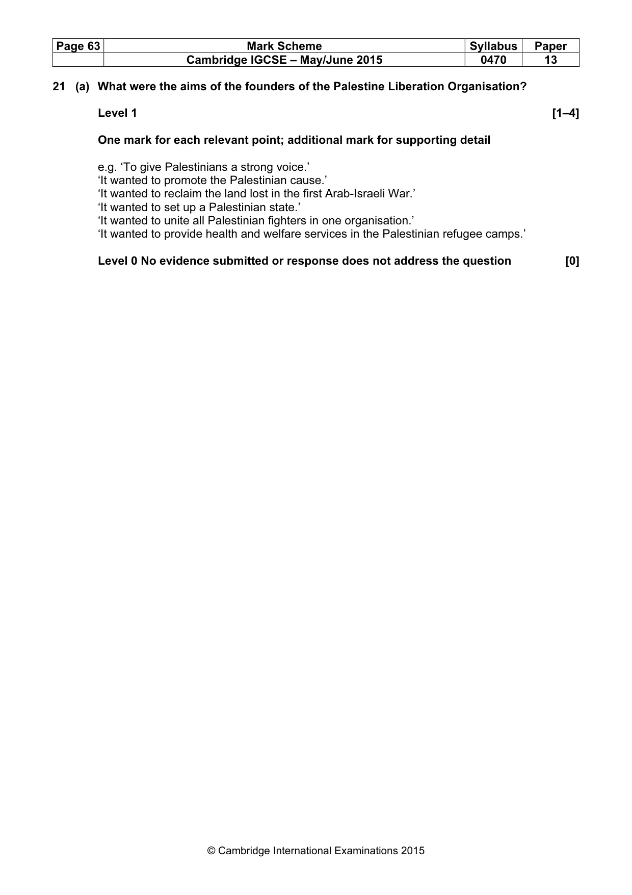 Mark scheme, page 63 of 68