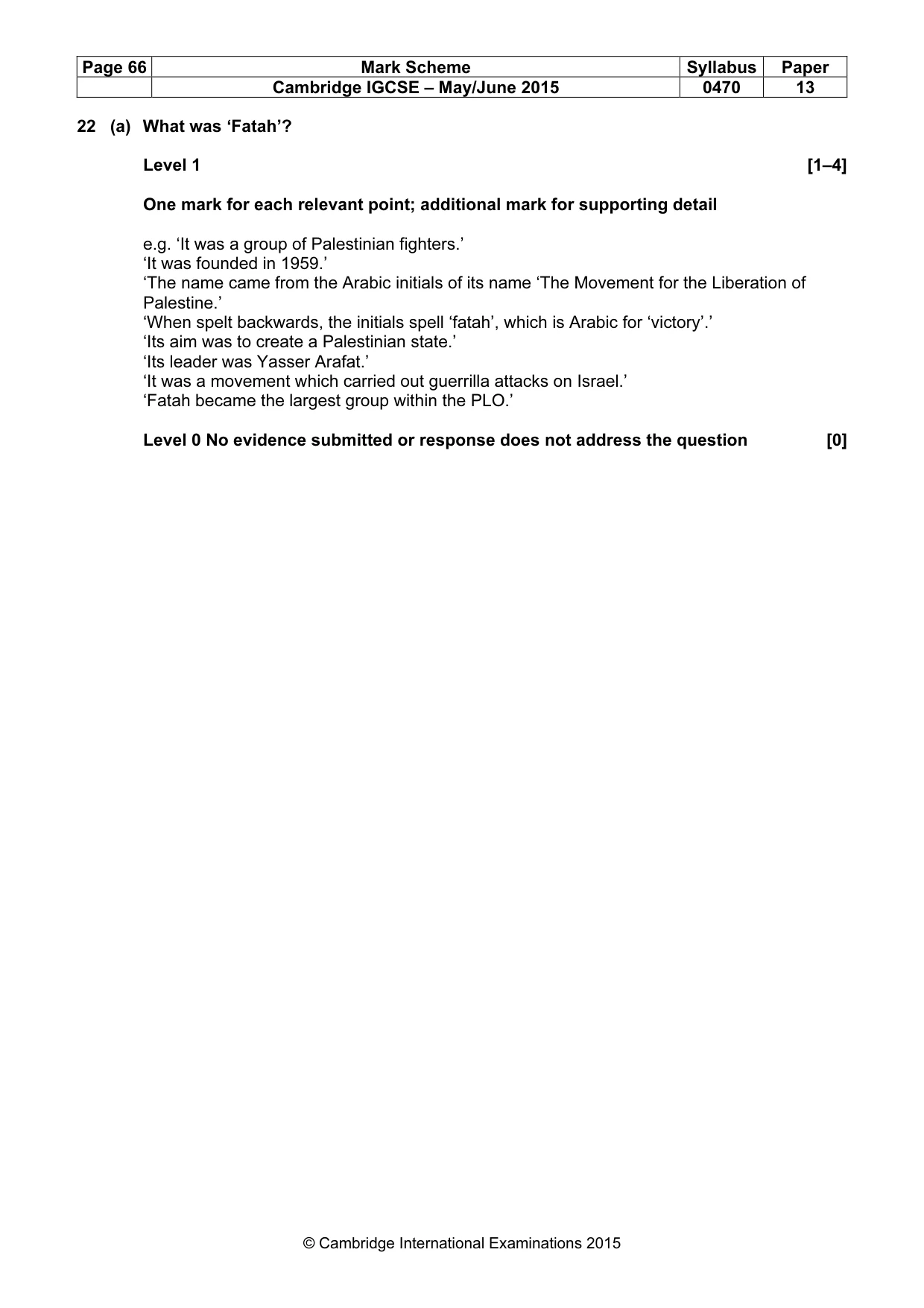 Mark scheme, page 66 of 68