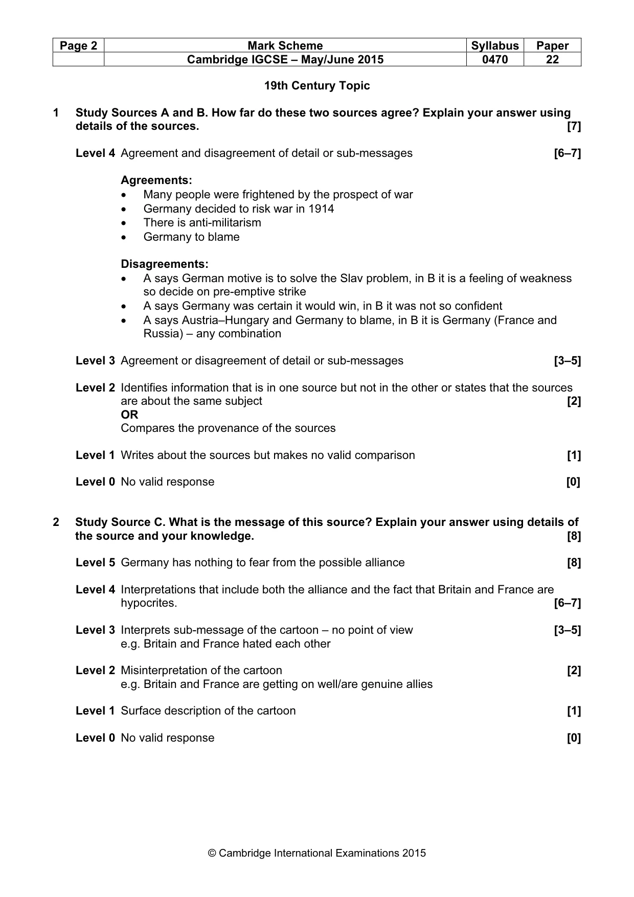 Mark scheme, page 2 of 8