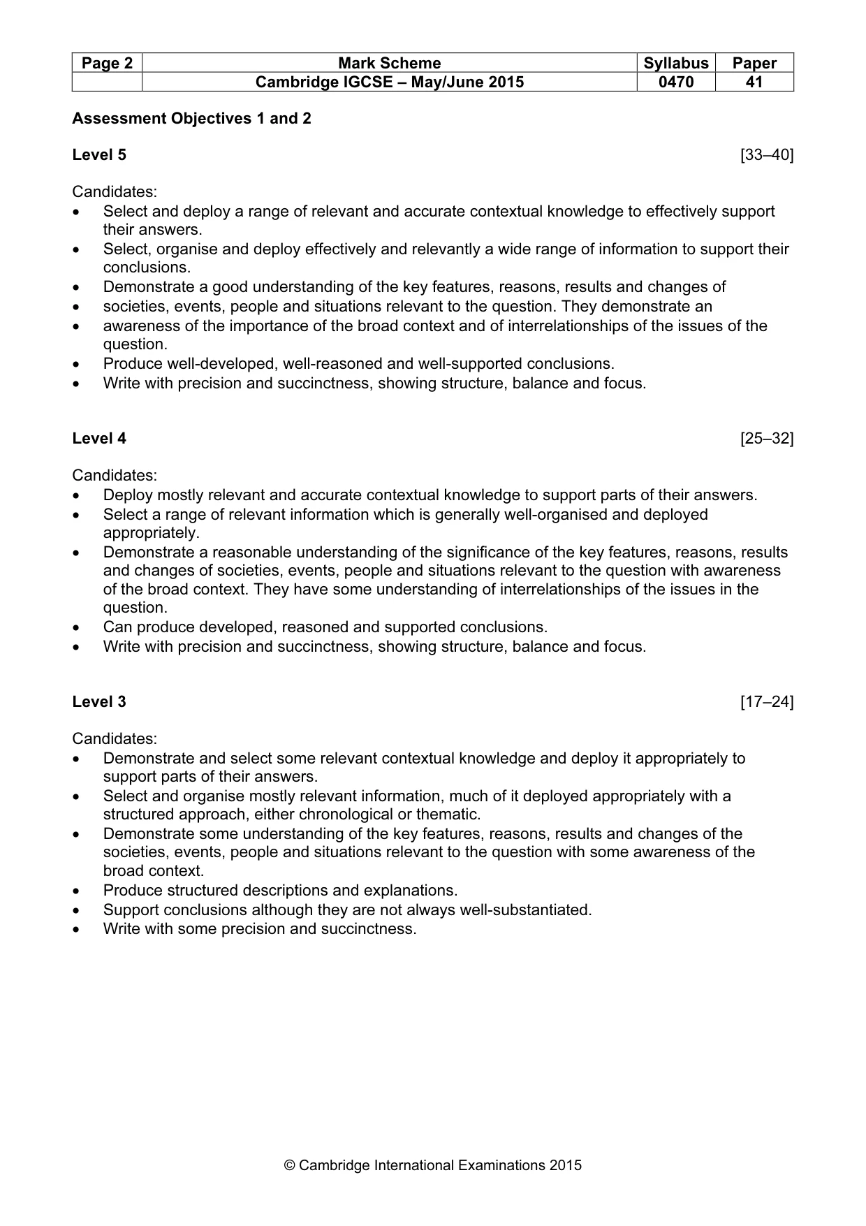Mark scheme, page 2 of 10