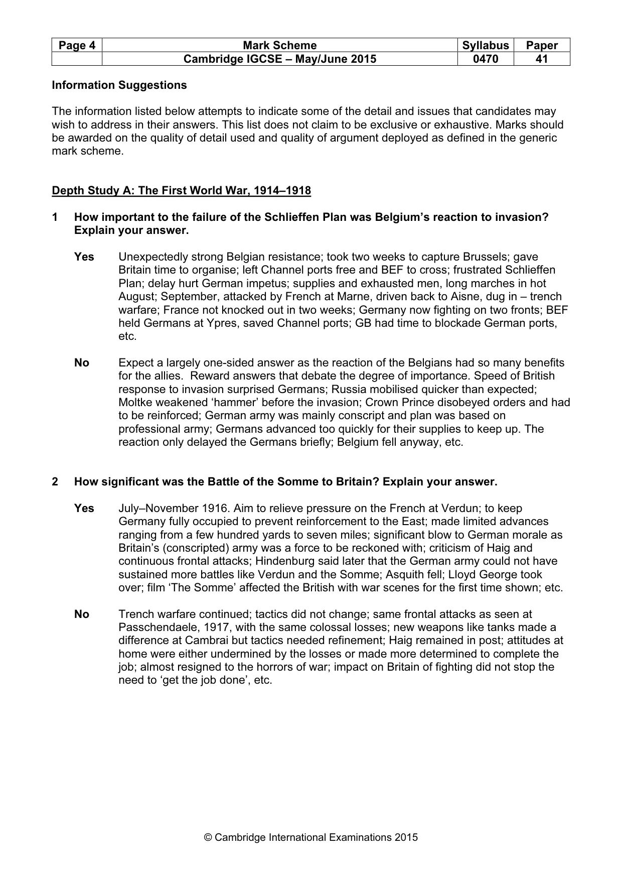 Mark scheme, page 4 of 10