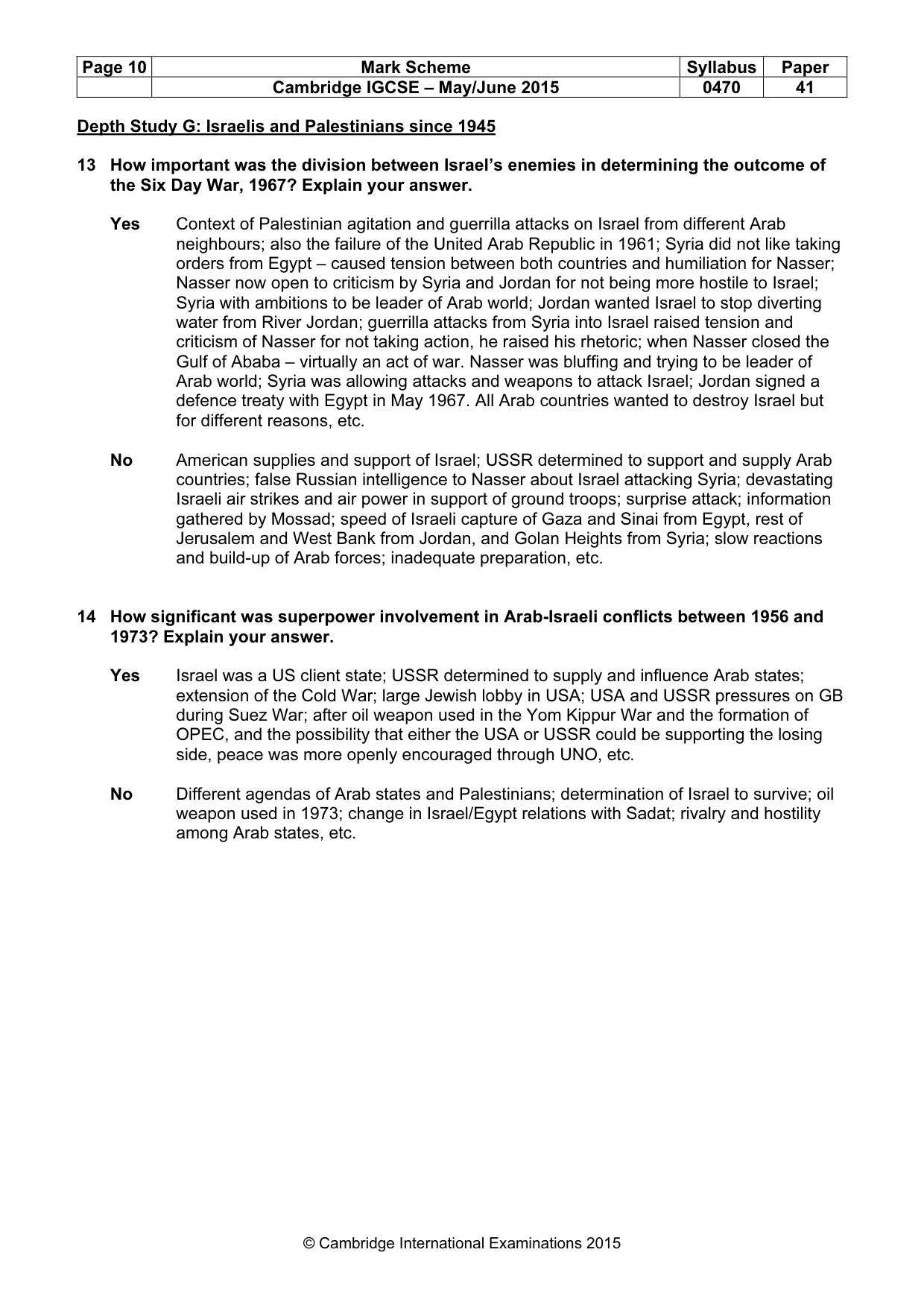 Mark scheme, page 10 of 10