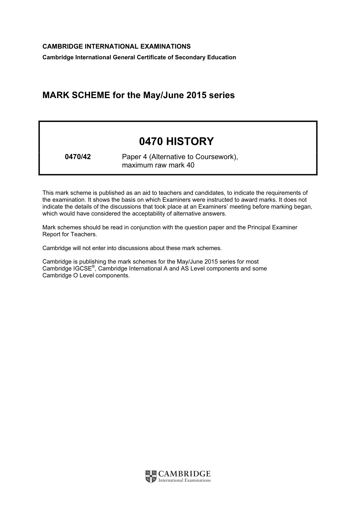 Mark scheme, page 1 of 10