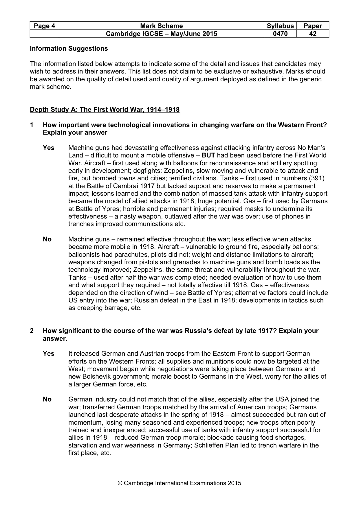 Mark scheme, page 4 of 10