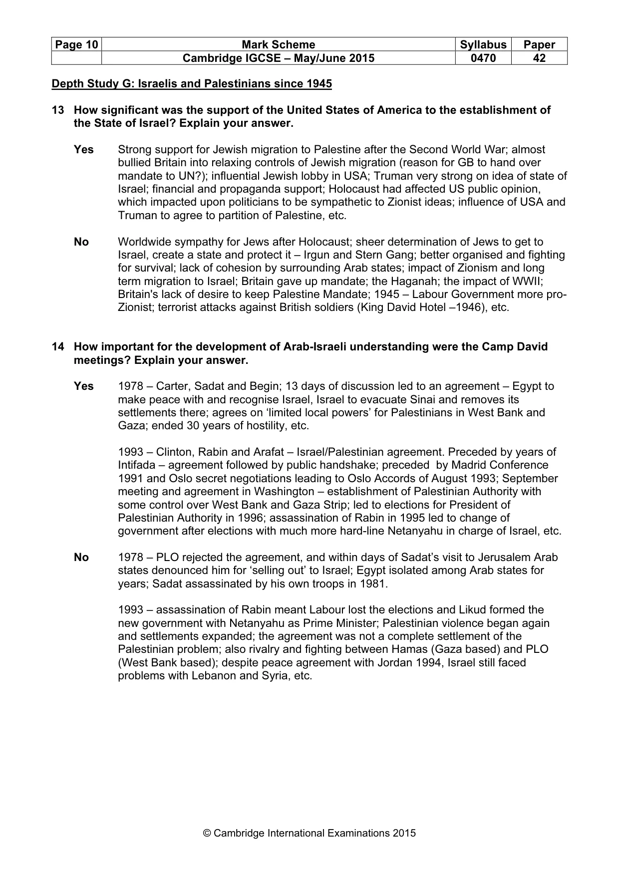 Mark scheme, page 10 of 10