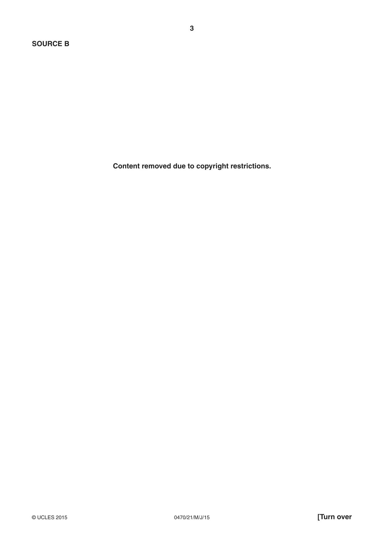 Cambridge IGCSE History 0470 2015 May/June Paper 2 · Variant 1 question paper, page 3 of 12