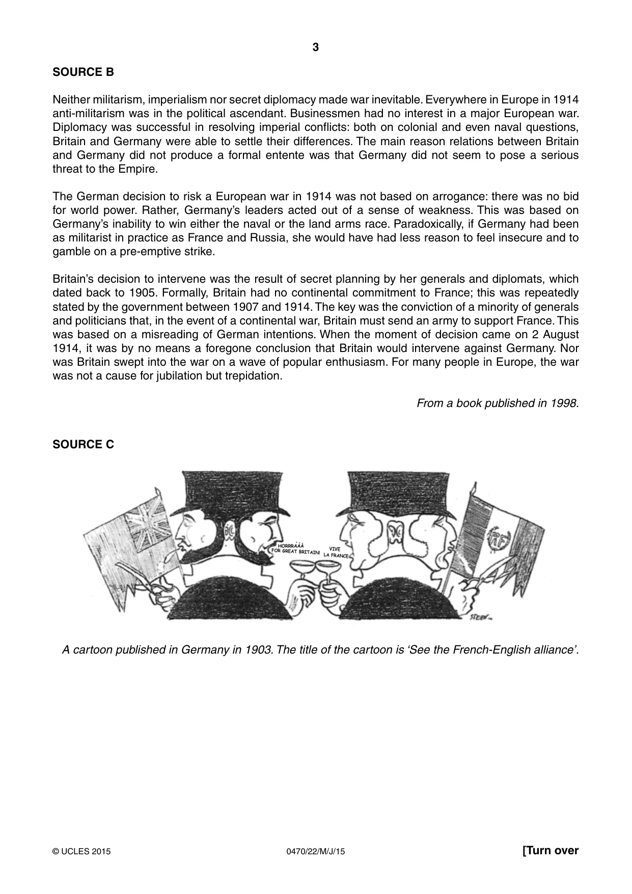 Cambridge IGCSE History 0470 2015 May/June Paper 2 · Variant 2 question paper, page 3 of 16