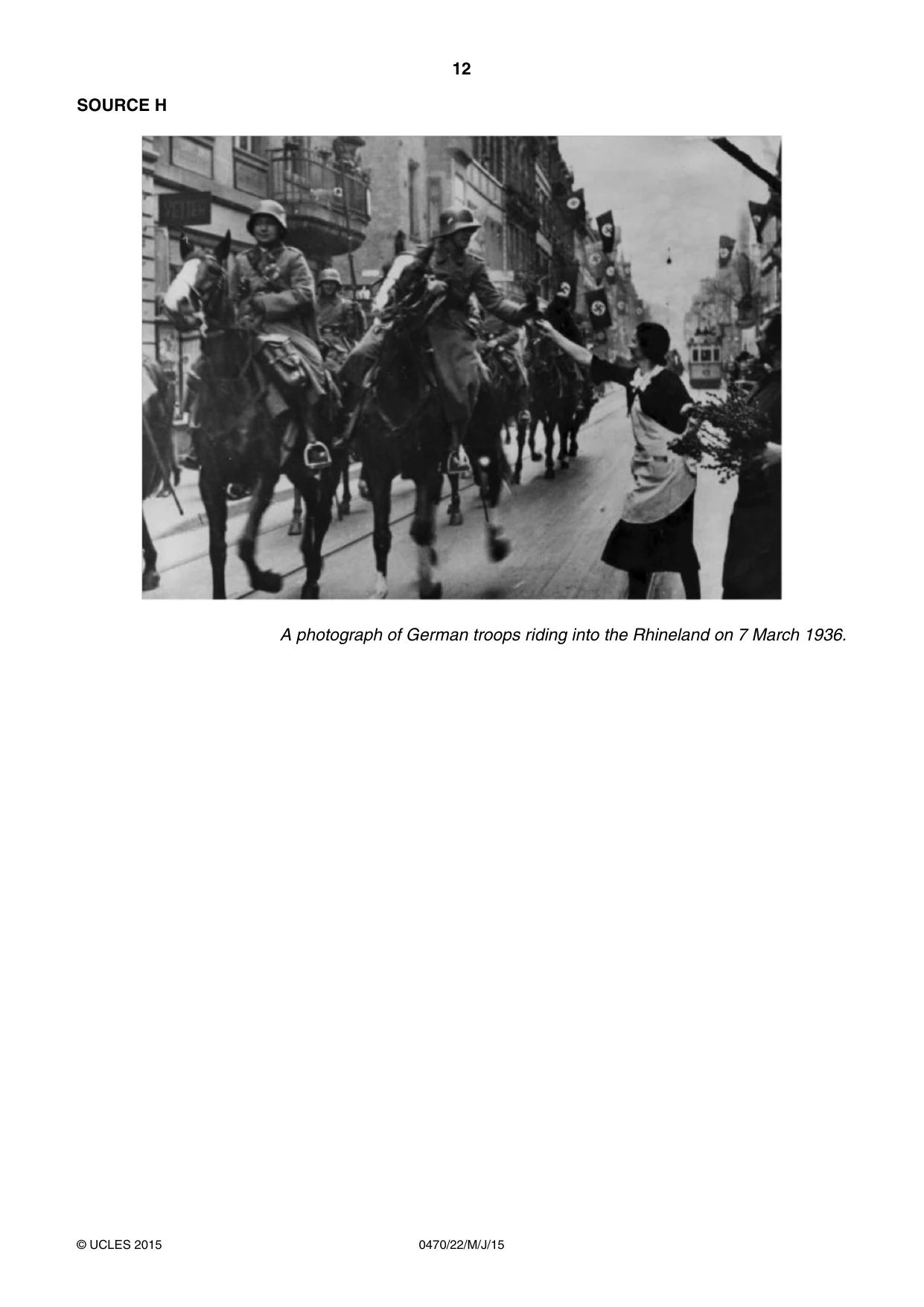 Cambridge IGCSE History 0470 2015 May/June Paper 2 · Variant 2 question paper, page 12 of 16