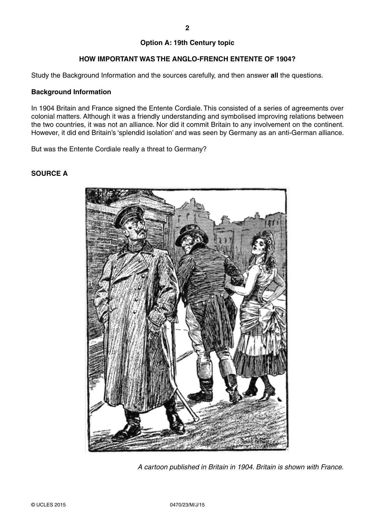 Cambridge IGCSE History 0470 2015 May/June Paper 2 · Variant 3 question paper, page 2 of 12