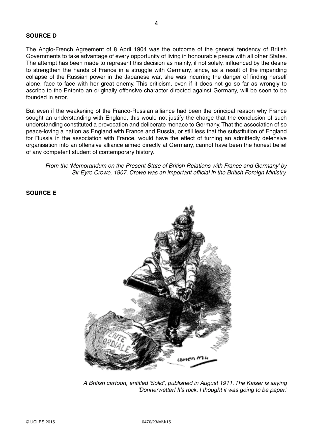 Cambridge IGCSE History 0470 2015 May/June Paper 2 · Variant 3 question paper, page 4 of 12