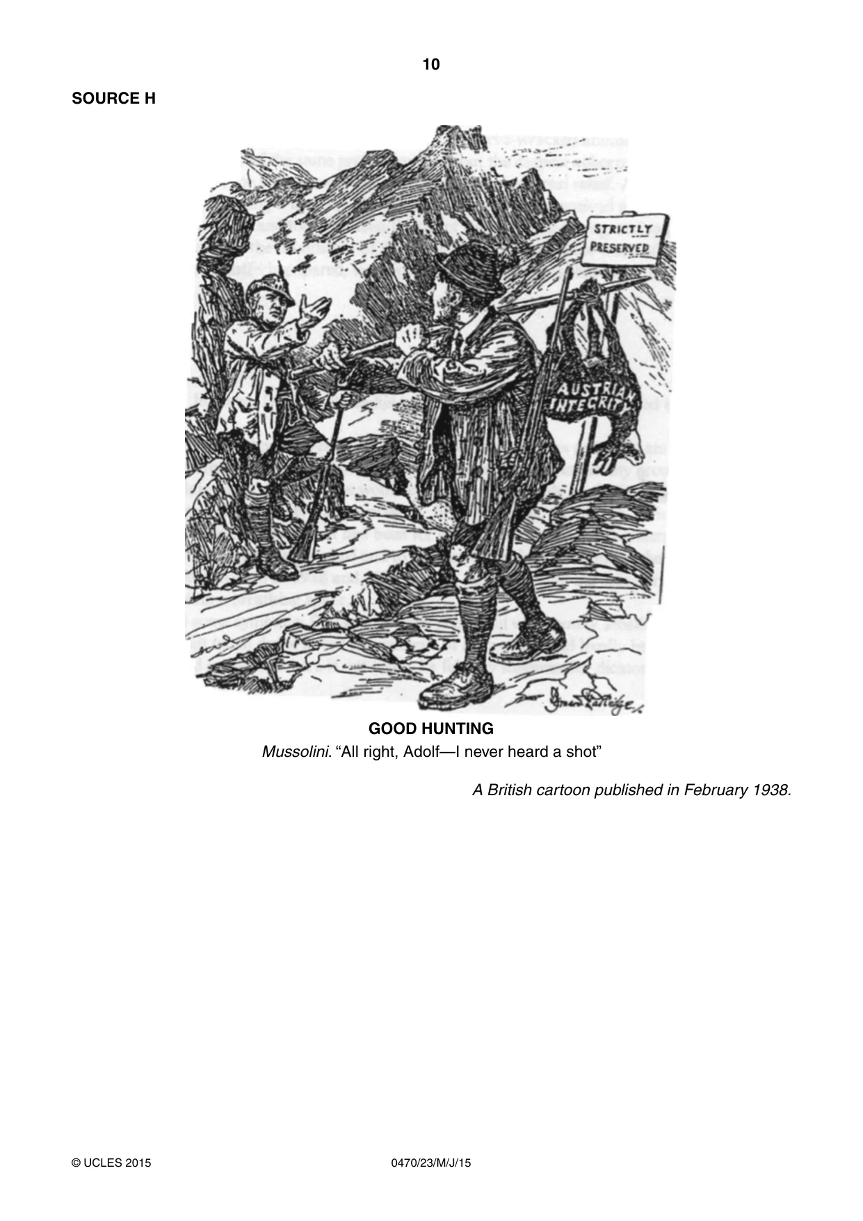 Cambridge IGCSE History 0470 2015 May/June Paper 2 · Variant 3 question paper, page 10 of 12