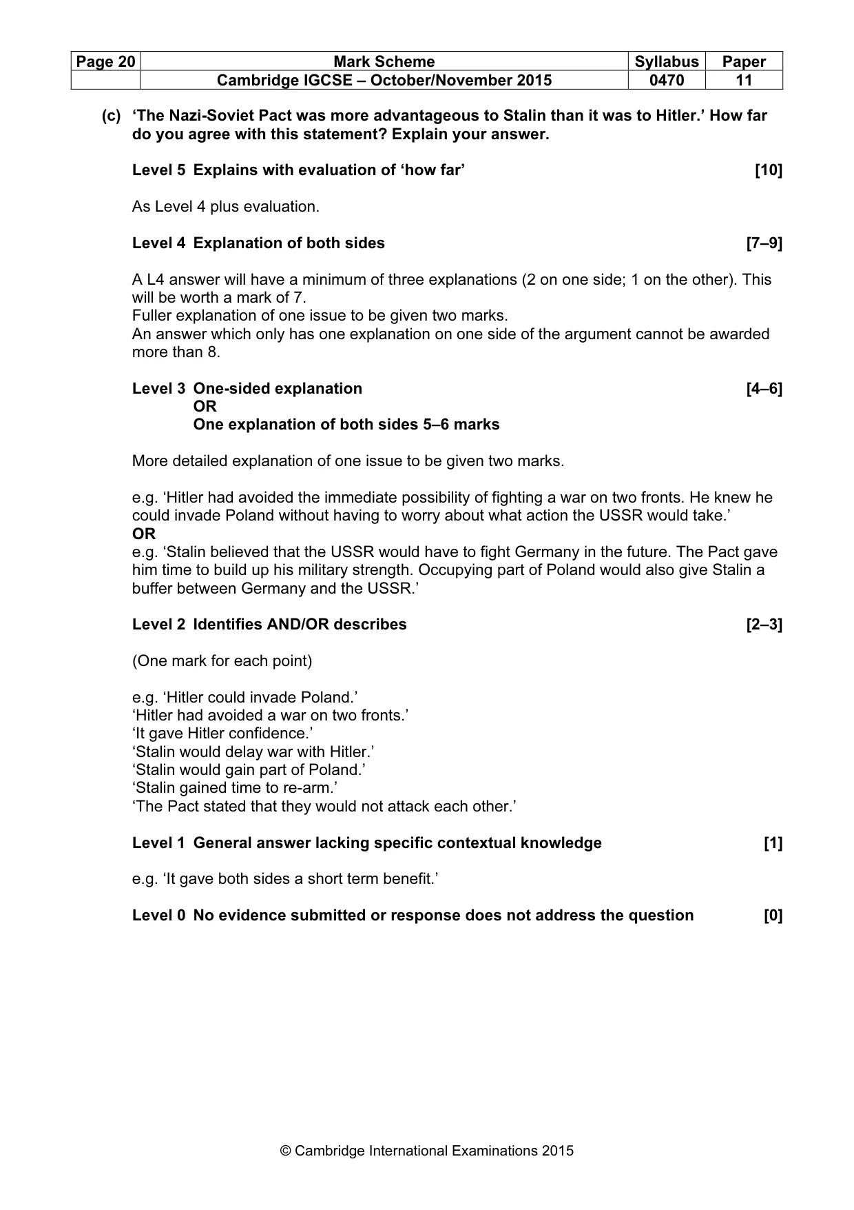 Mark scheme, page 20 of 68