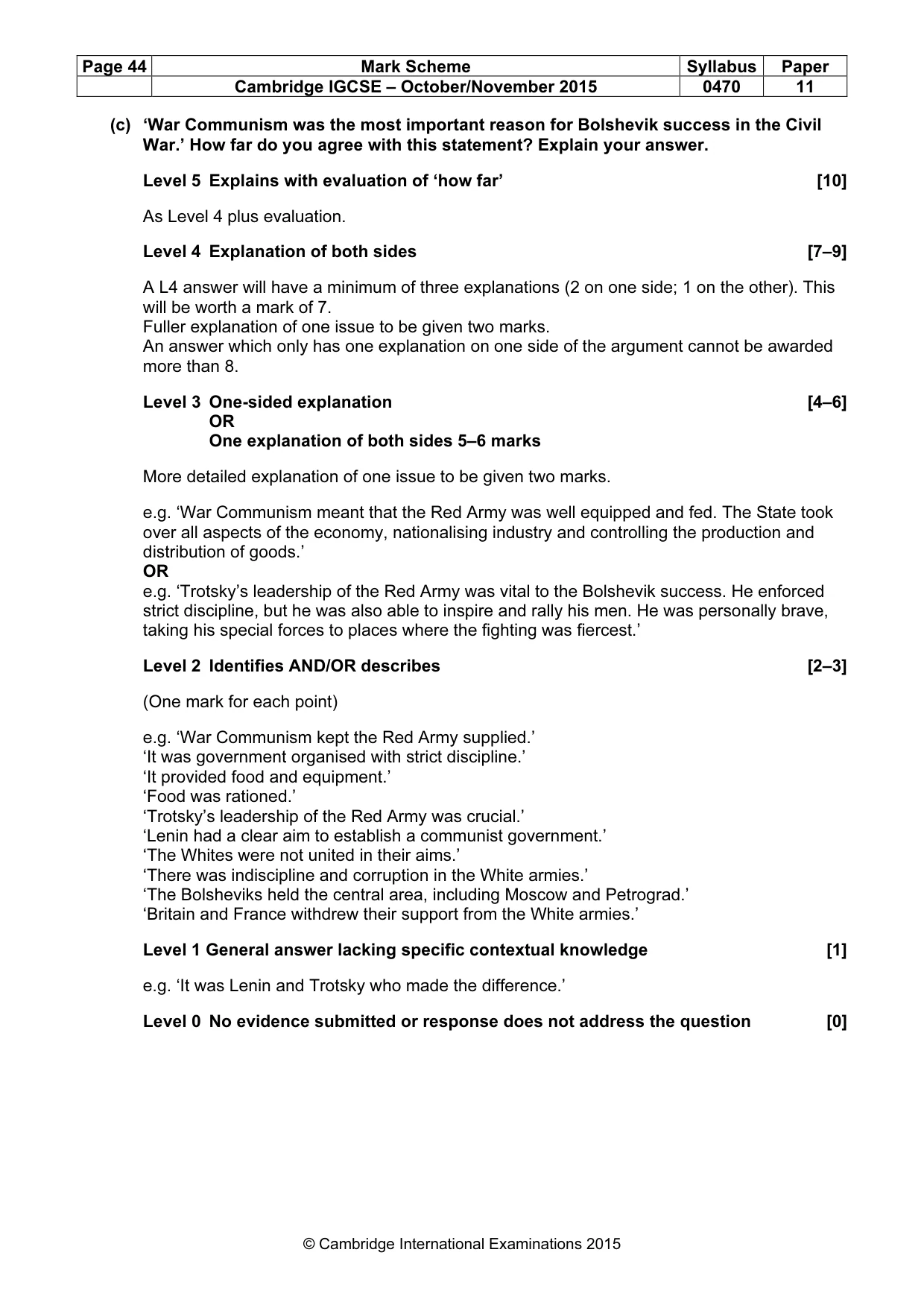 Mark scheme, page 44 of 68