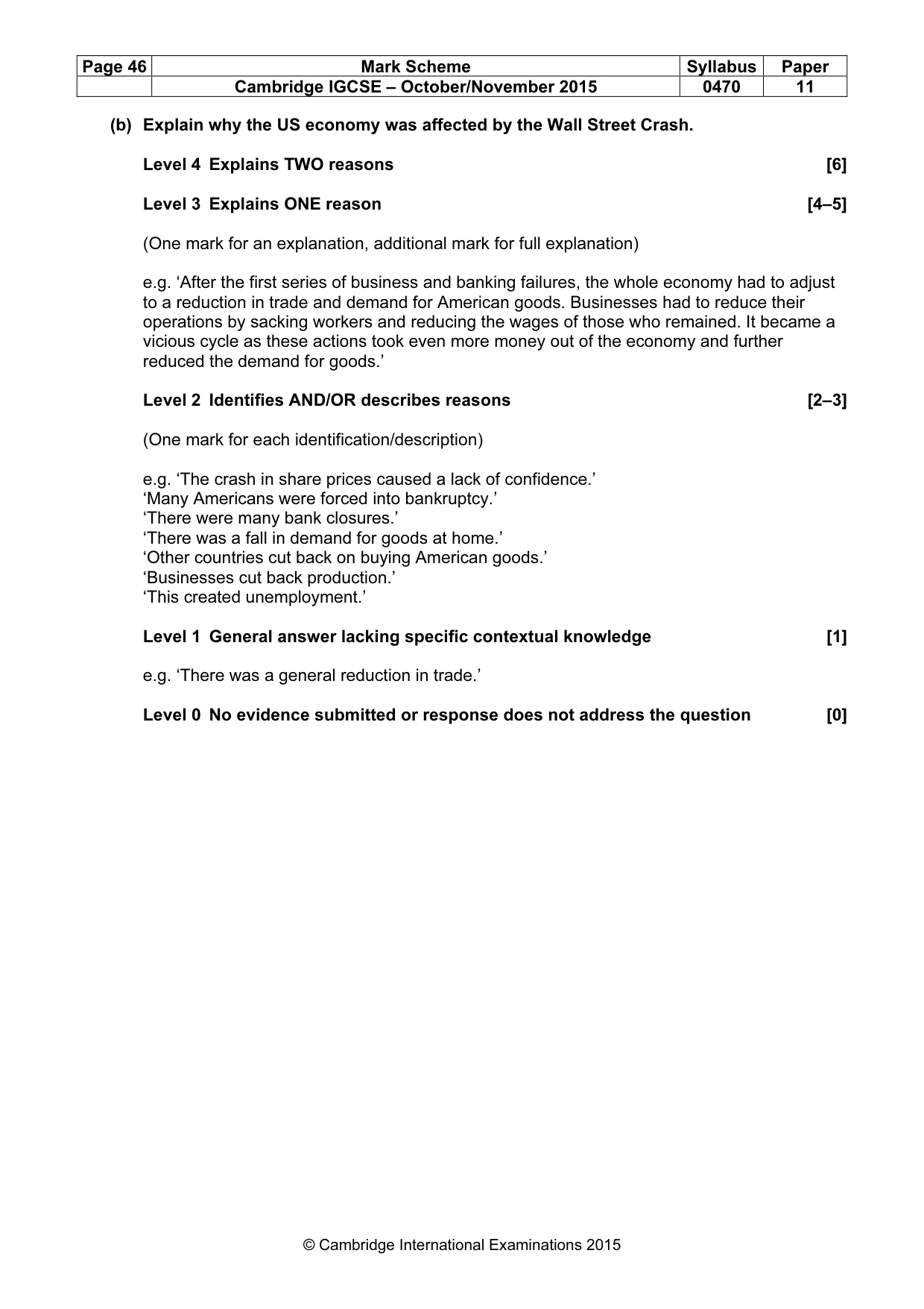 Mark scheme, page 46 of 68