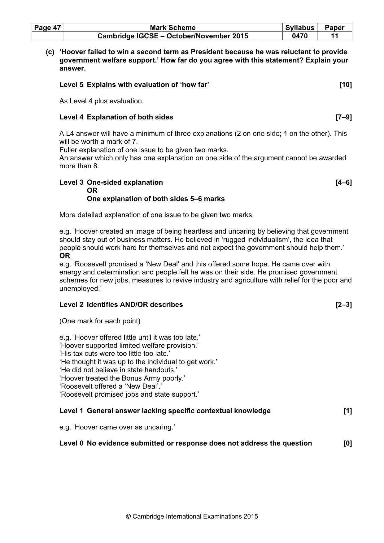 Mark scheme, page 47 of 68