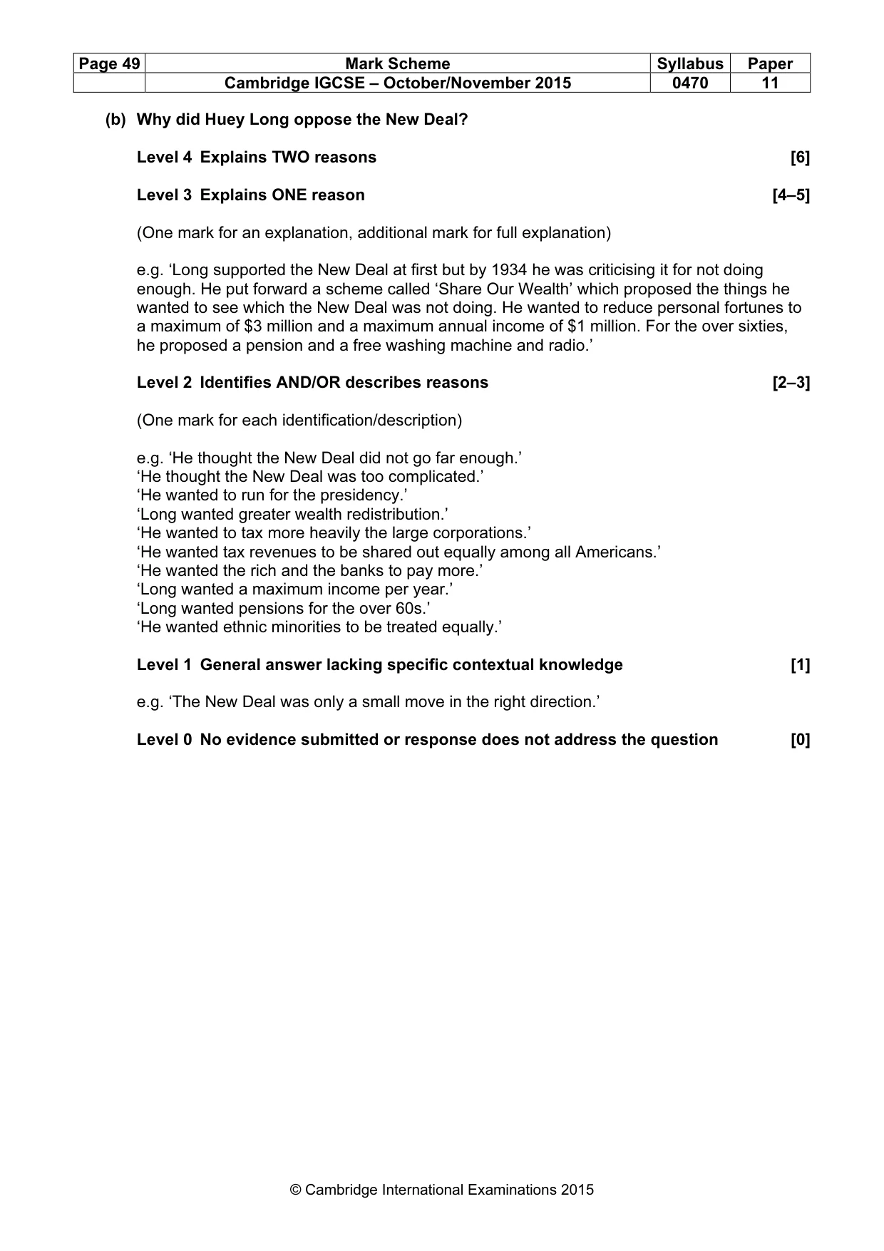 Mark scheme, page 49 of 68