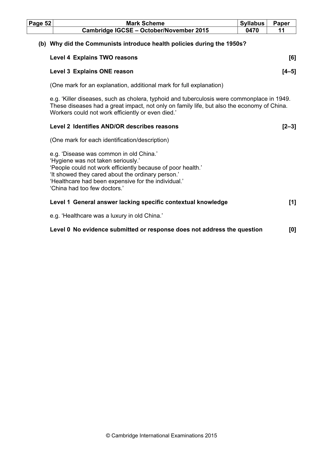 Mark scheme, page 52 of 68