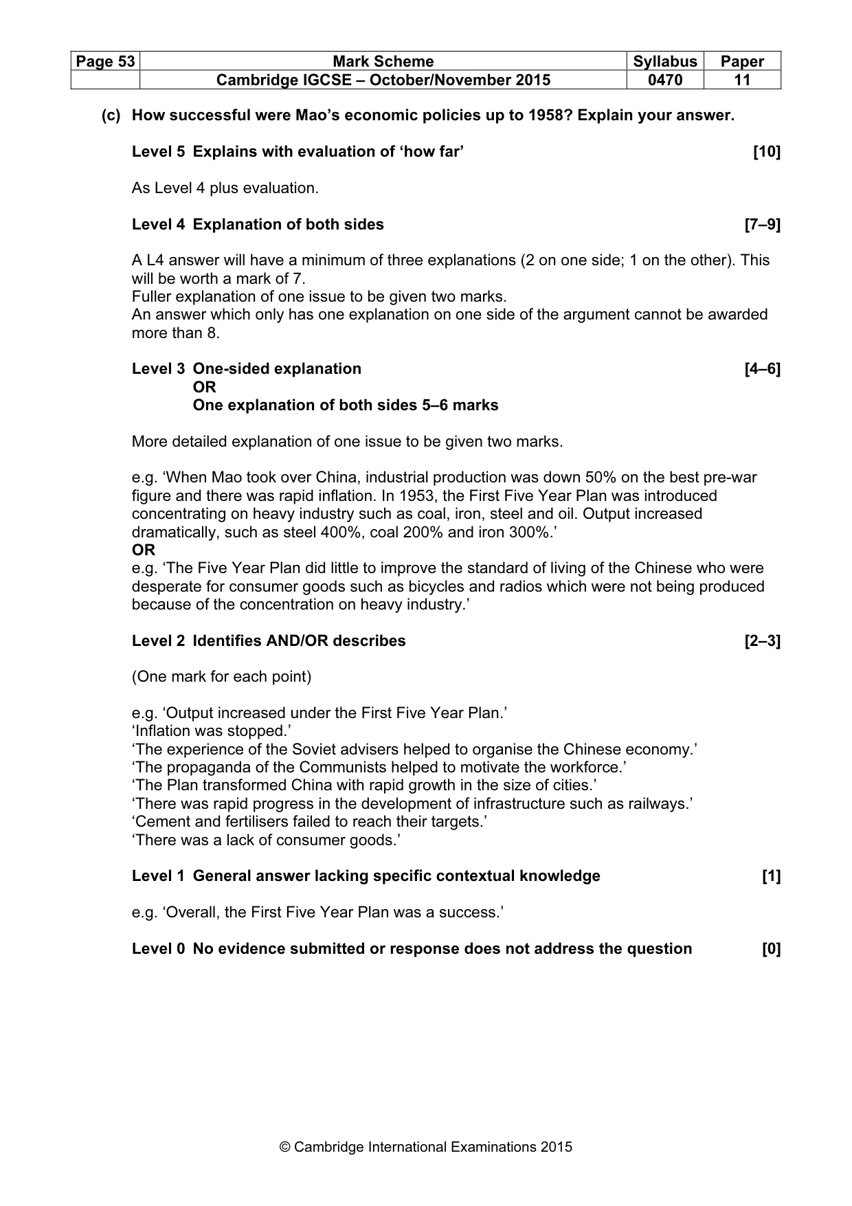 Mark scheme, page 53 of 68