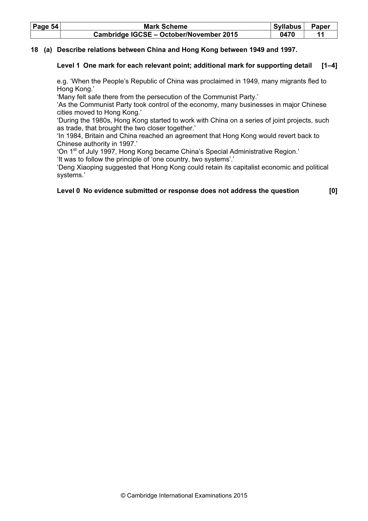 Mark scheme, page 54 of 68