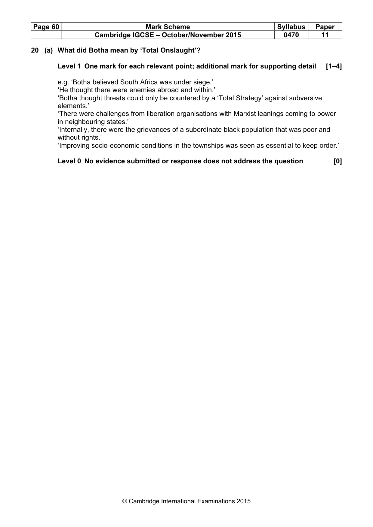 Mark scheme, page 60 of 68