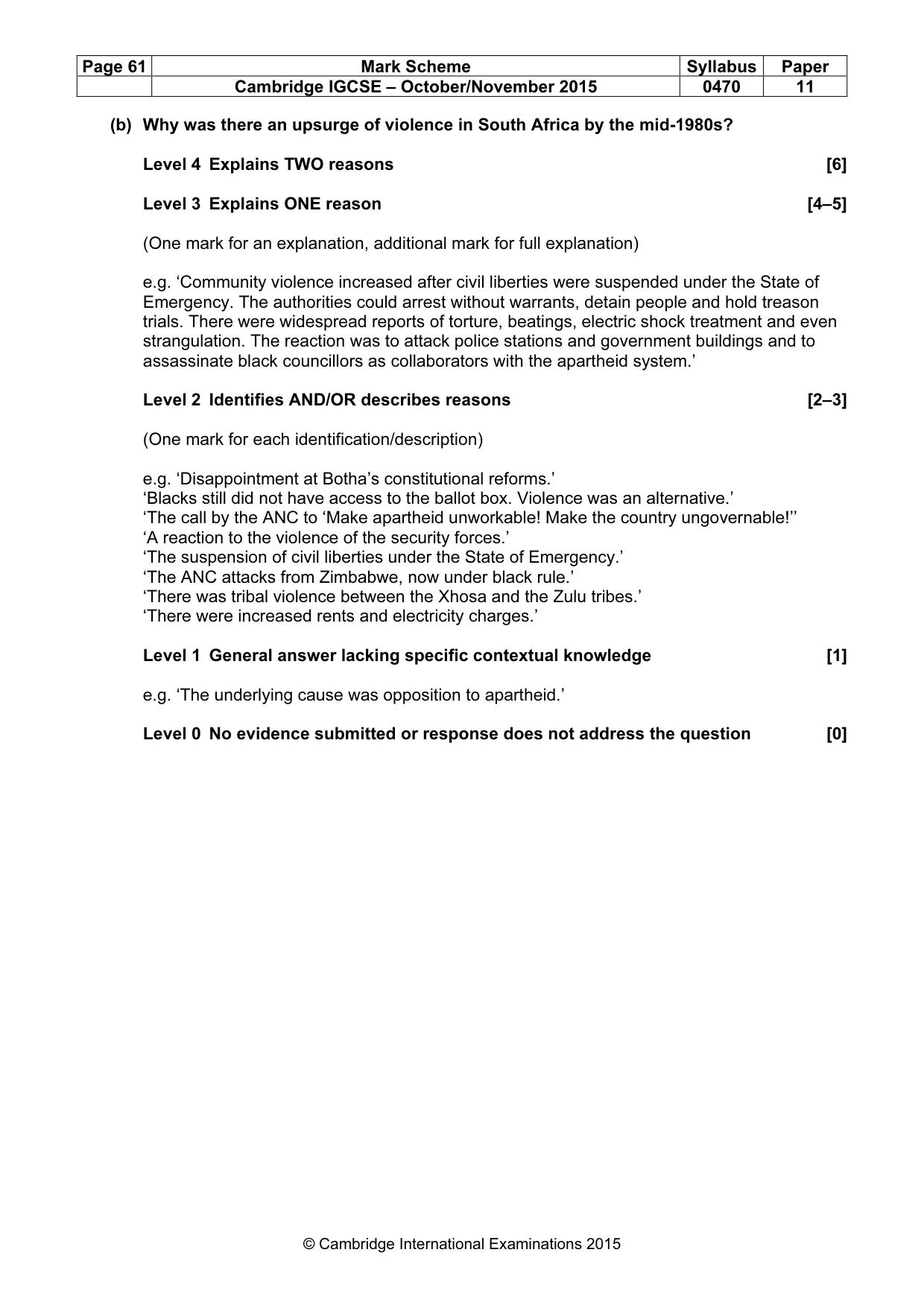 Mark scheme, page 61 of 68