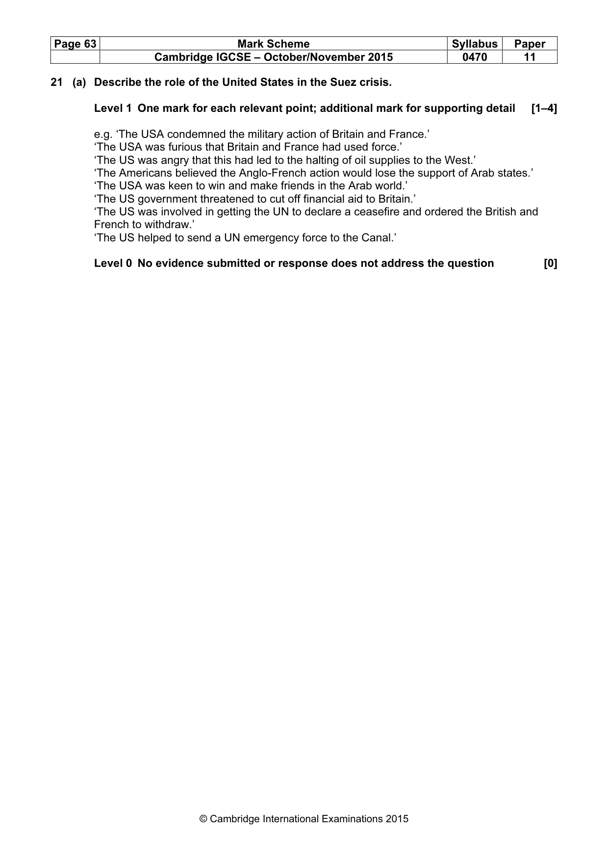 Mark scheme, page 63 of 68