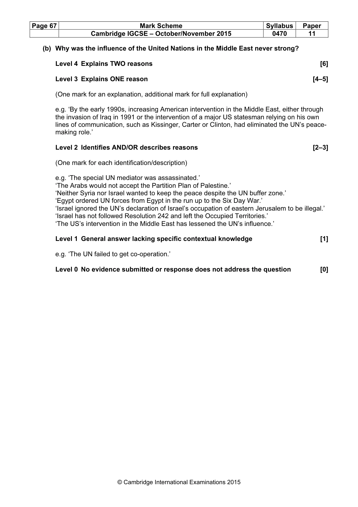 Mark scheme, page 67 of 68