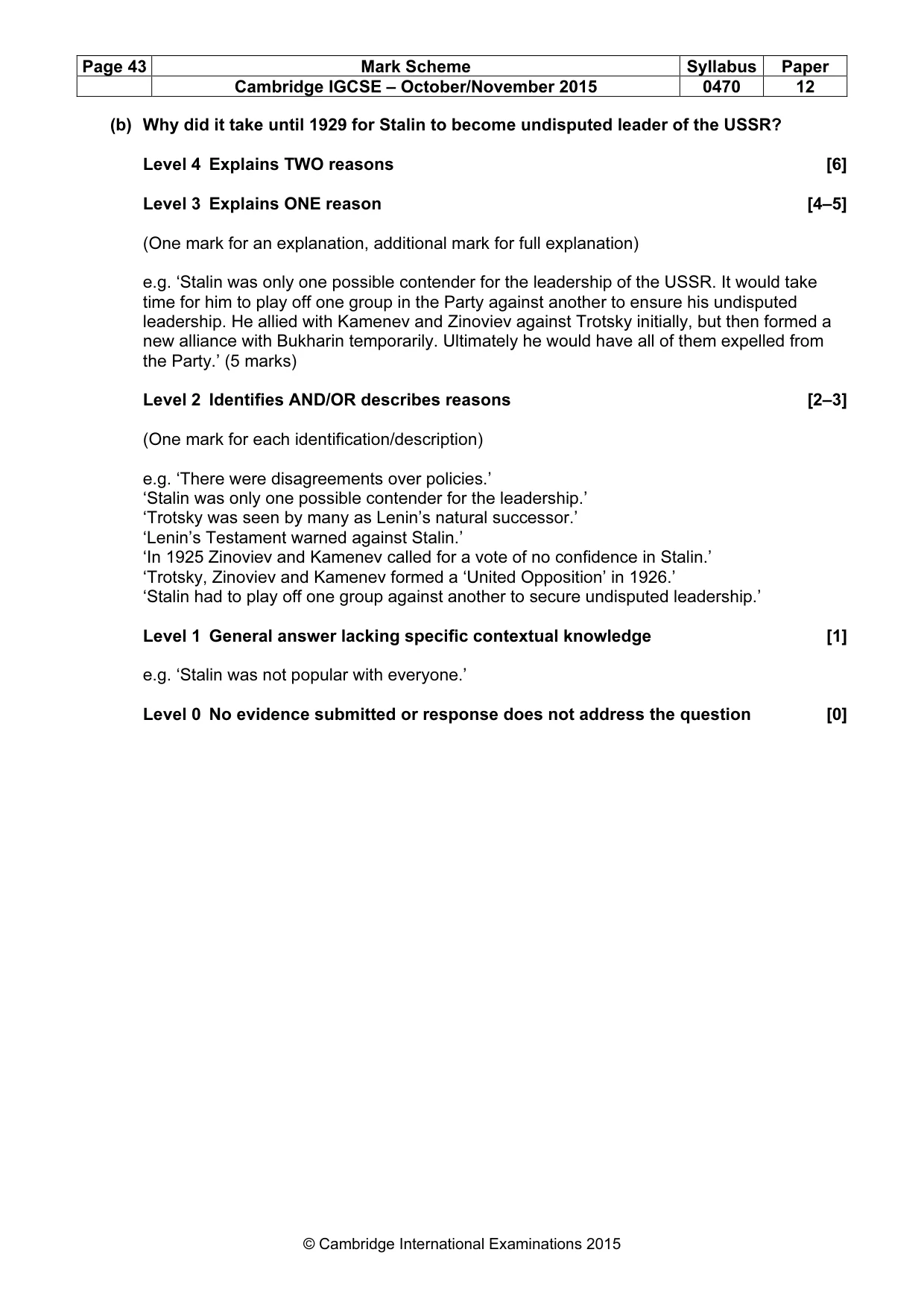 Mark scheme, page 43 of 68