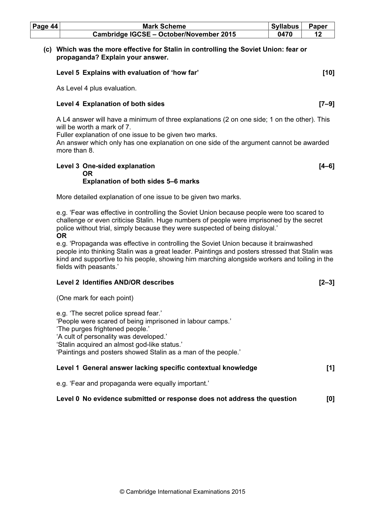 Mark scheme, page 44 of 68